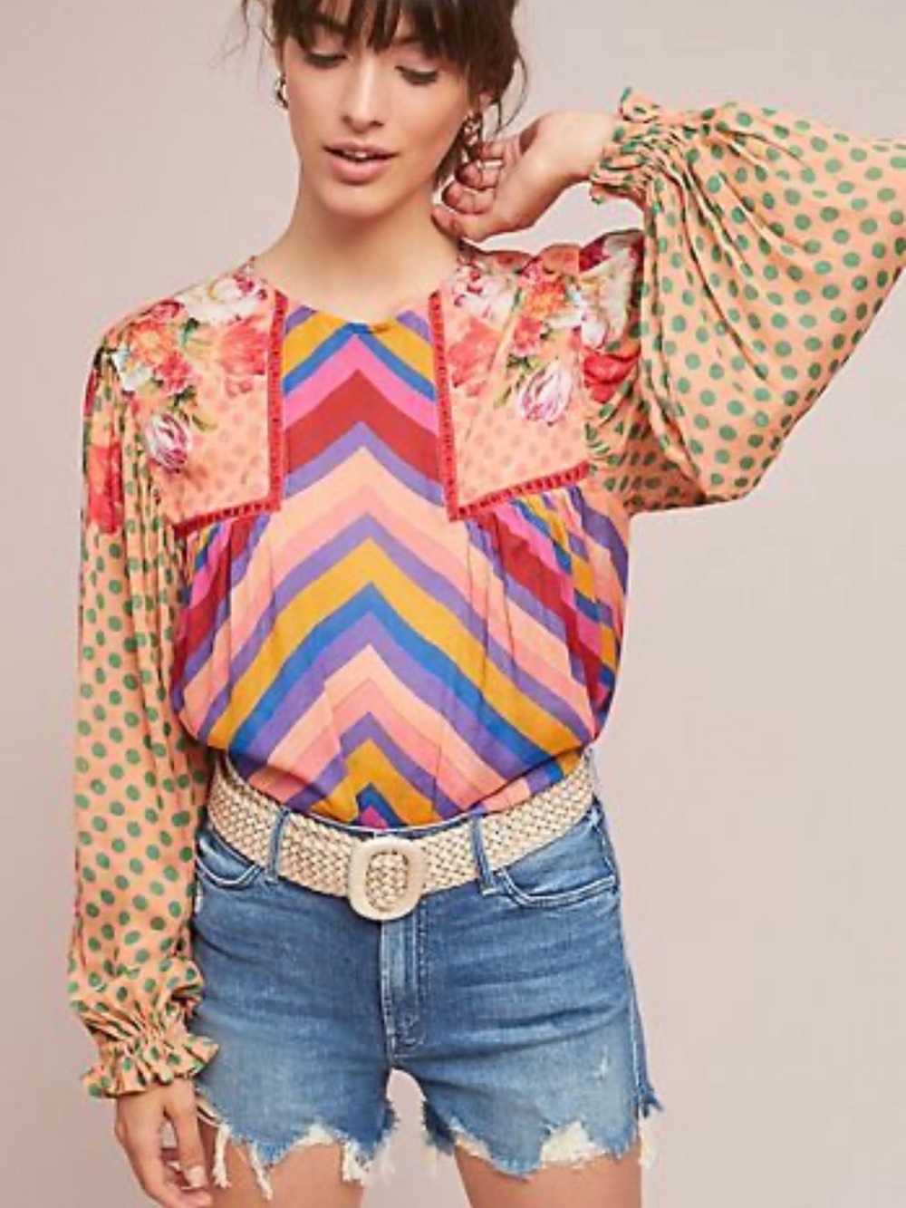 Bl^nk London Anthropologie Miranda Peasant Blouse